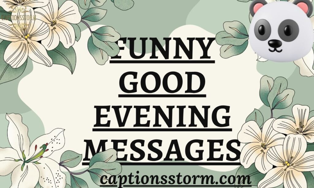 Funny Good Evening Messages
