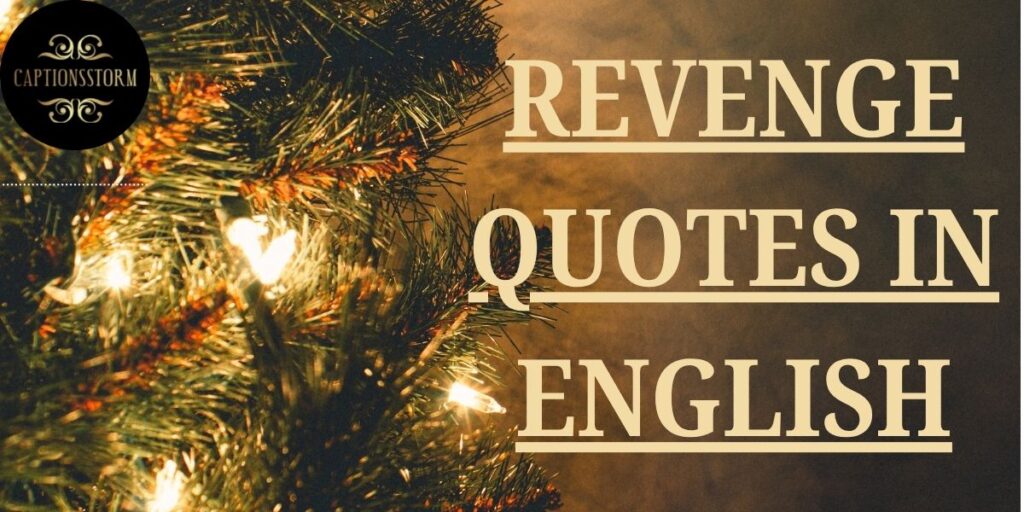 REVENGE QUOTES IN ENGLISH