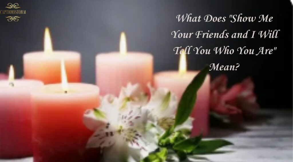 What Does "Show Me Your Friends and I Will Tell You Who You Are" Mean?