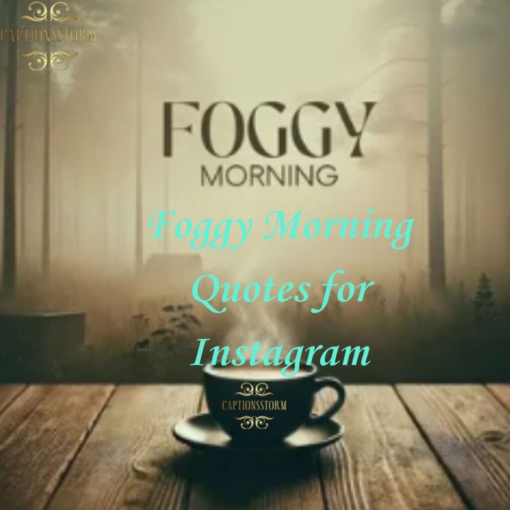 Foggy Morning Quotes for Instagram