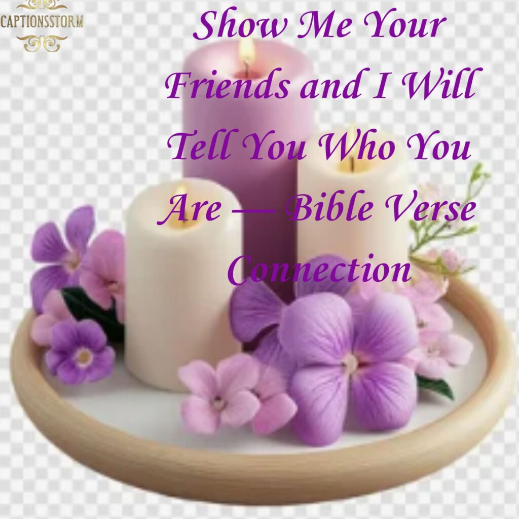 Show Me Your Friends and I Will Tell You Who You Are — Bible Verse Connection