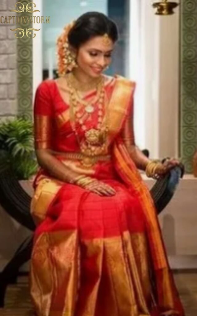 Short Saree Captions Aesthetic