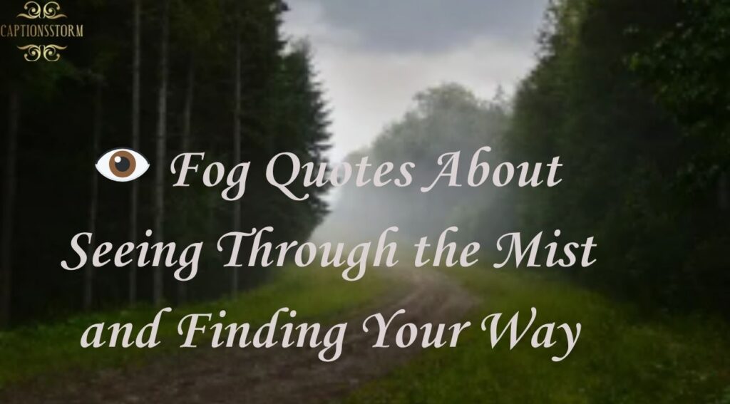 👁️ Fog Quotes About Seeing Through the Mist and Finding Your Way