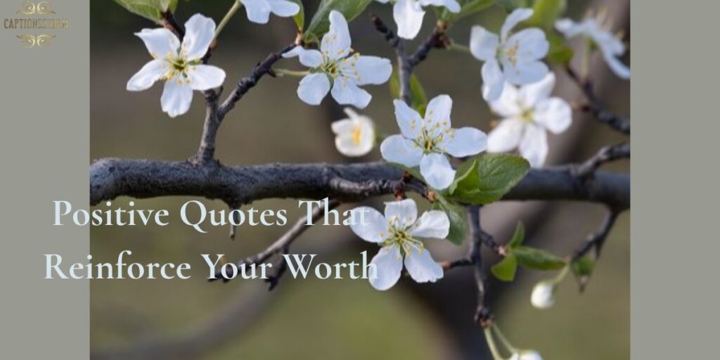 Positive Quotes That Reinforce Your Worth