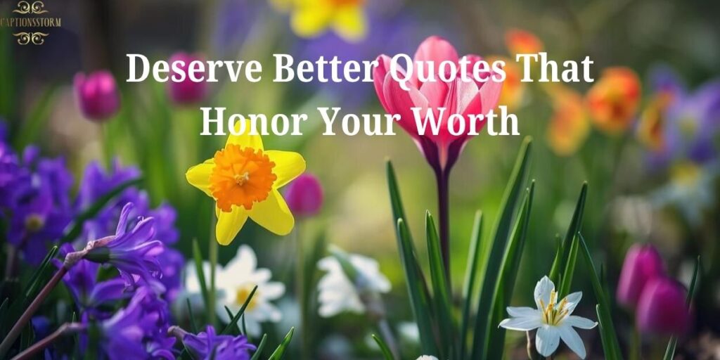 Deserve Better Quotes That Honor Your Worth