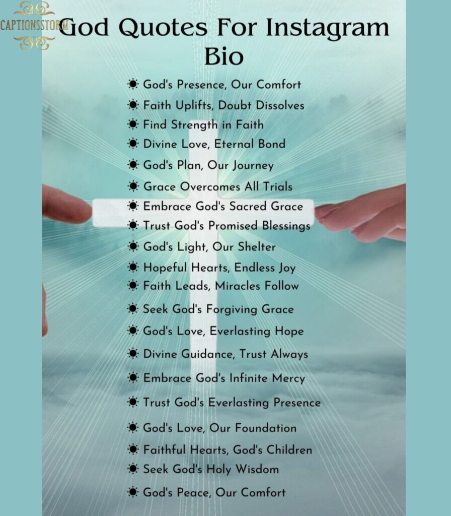 Short God Captions for Instagram