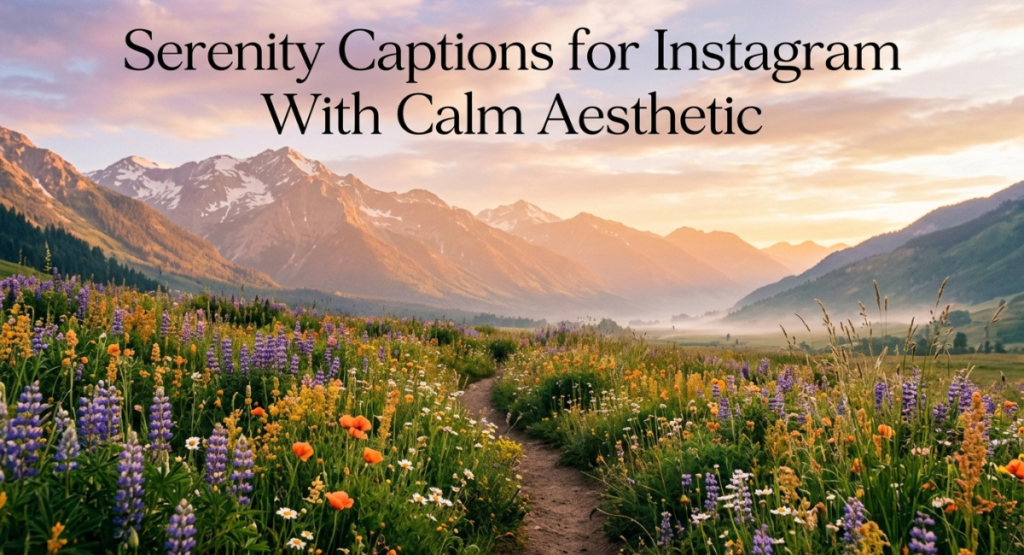 Serenity Captions for Instagram With Calm Aesthetic