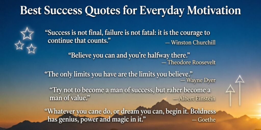 Best Success Quotes for Everyday Motivation