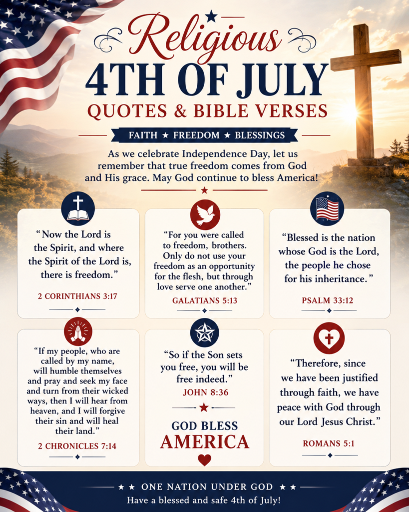 Religious 4th of July Quotes and Bible Verses