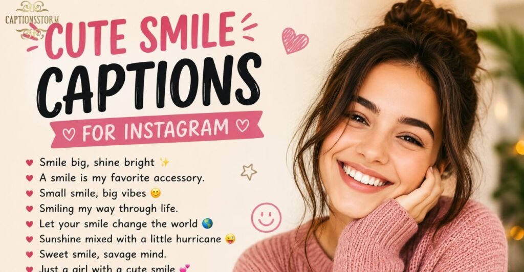Cute Smile Captions for Instagram