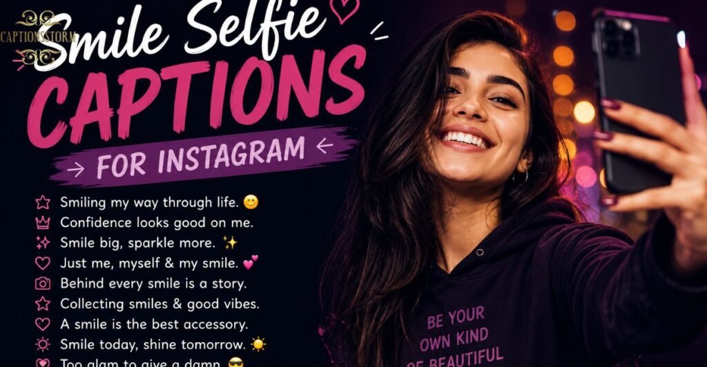Smile Selfie Captions for Instagram